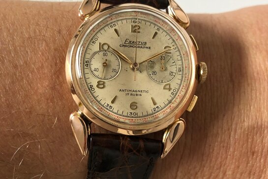 Exactus Chronograph vintage  18kt Gold